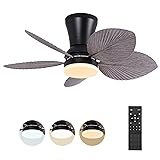 She's home 5 Palm Leaf Ceiling Fan with Light and