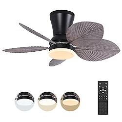 She's home 5 Palm Leaf Ceiling Fan with Light and