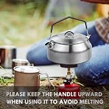 Flintronic 0.8L Camping Kettle Stainless Steel Outdoor Pot 0.8 L Lightweight view 5