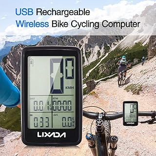 Explopur Drahtloser Fahrradcomputer USB Wiederaufladbarer Fahrrad-Tachometer