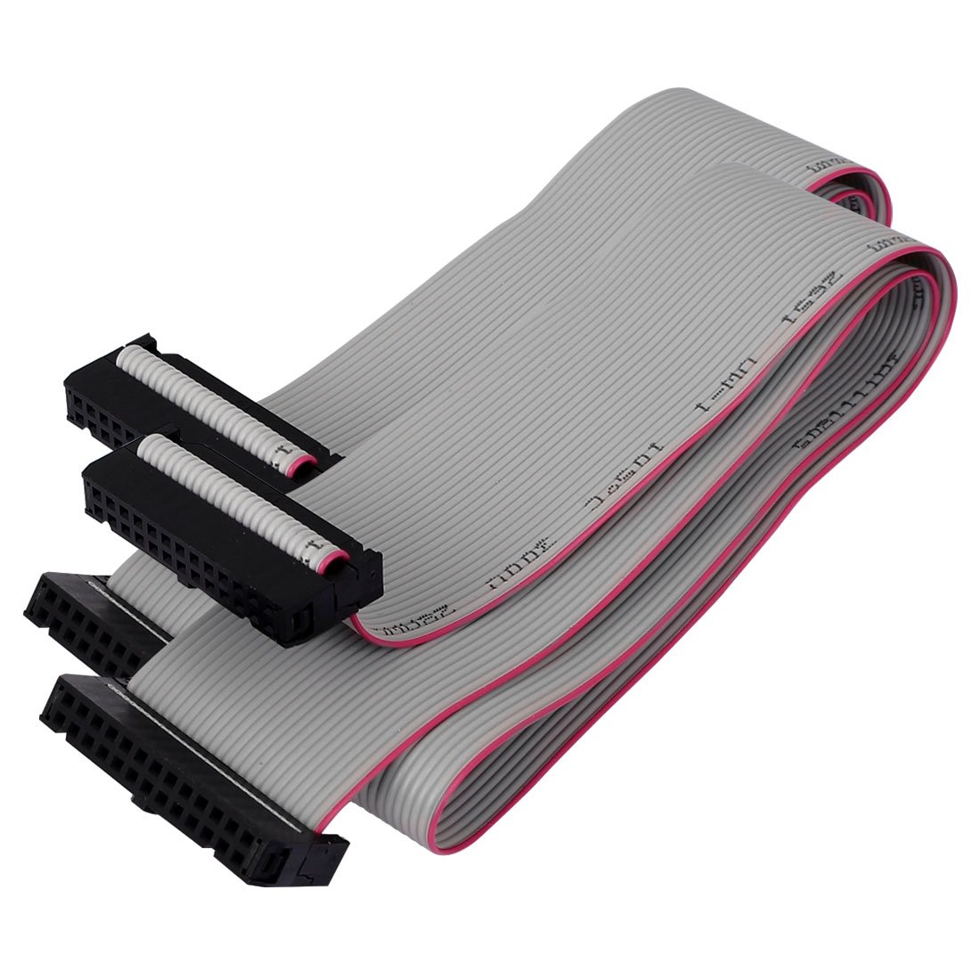 Sourcingmap 2pcs 2.54mm 26-Pin Female to Female IDE PATA Flat Ribbon Cable 50cm
