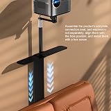 Elprico Projector Stand Bedside Sofa Desk 360 Rotating Metal Black 24-40cm view 2