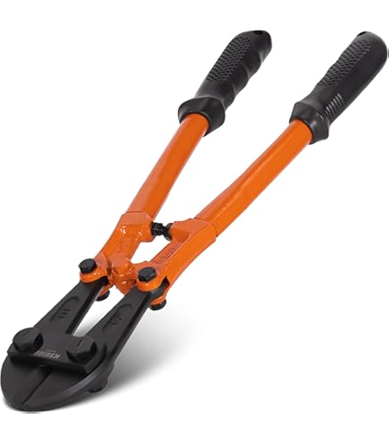 Edward Tools 18" Bolt Cutter - Heavy Duty T8 Steel For Wire, Chains & Metal