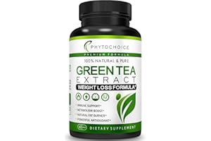 PHYTOCHOICE Green Tea Extract-Natural Appetite Suppressant for Weight Loss for Women and Men-Green Tea Fat Burner Pills-Diet Pills That Work to Help Lose Weight Fast -Stomach Belly Fat Burning Capsules