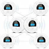 6-Pack Interconnected Smoke and Carbon Monoxide Detector, Battery Operated, Silence/Test Button, Smoke & CO Alarm for Any Room
