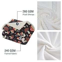 SOULZZZ Red Mushroom Throw Blanket Super Soft Warm