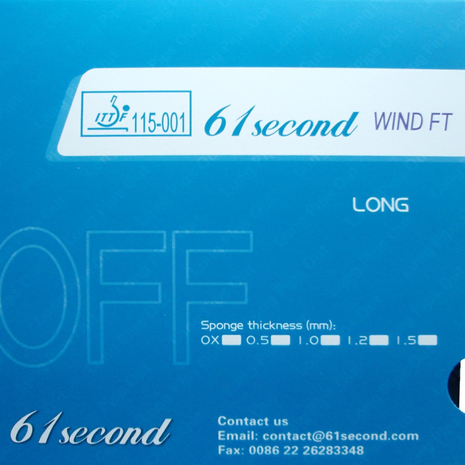 61second wind FT Long Pips Out Table Tennis Rubber sheet Topsheet OX