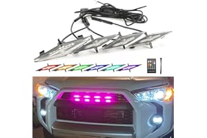 ROCCS RGB Raptor Lights fit for 2014-2019 Toyota 4Runner TRD Pro,SR5,TRD Off-Road,Limited LED Grill Lights 2020-2024 TRD Pro Front Grille ONLY
