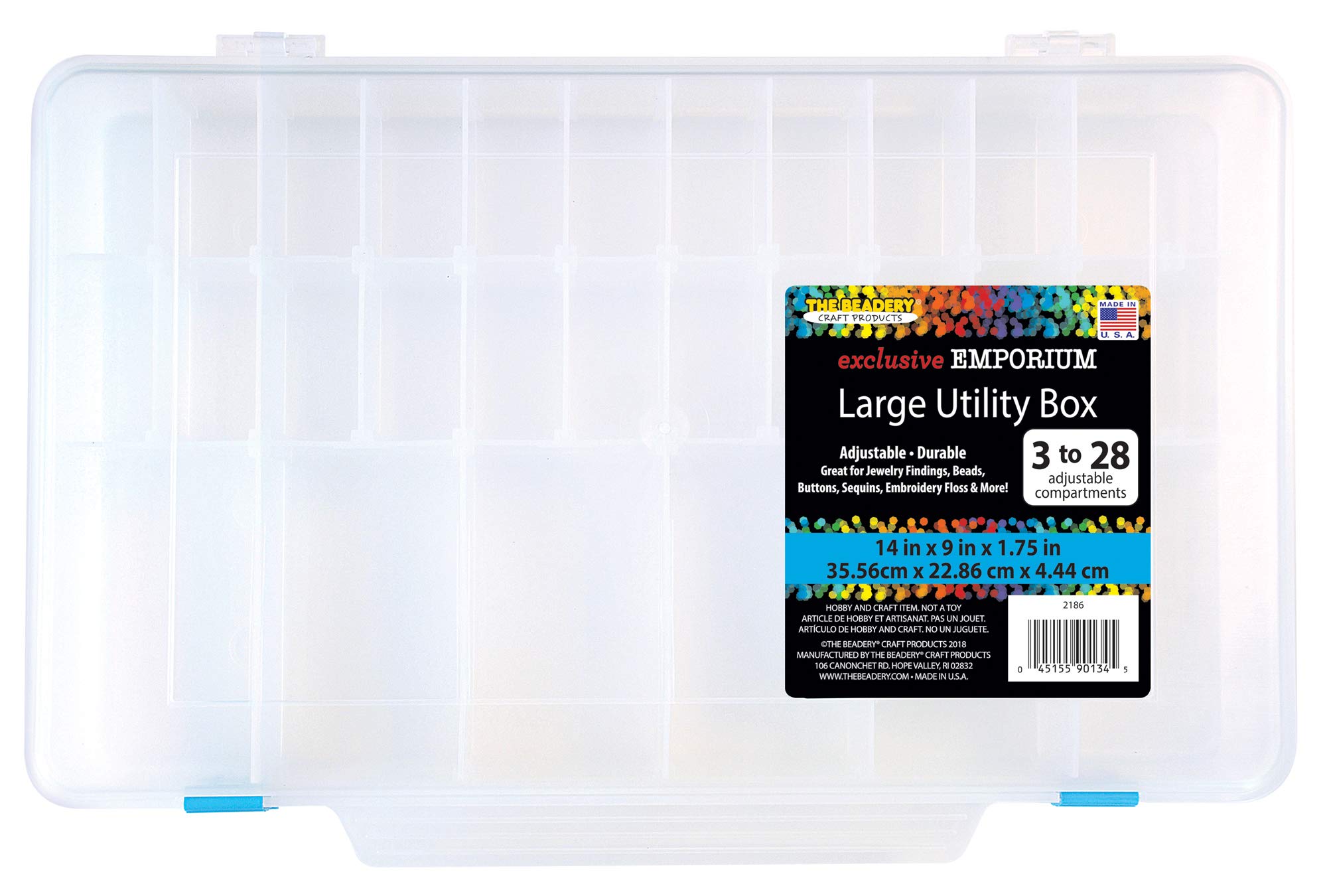 Photo 1 of The Beadery Large Utility Box Storage Container, clear