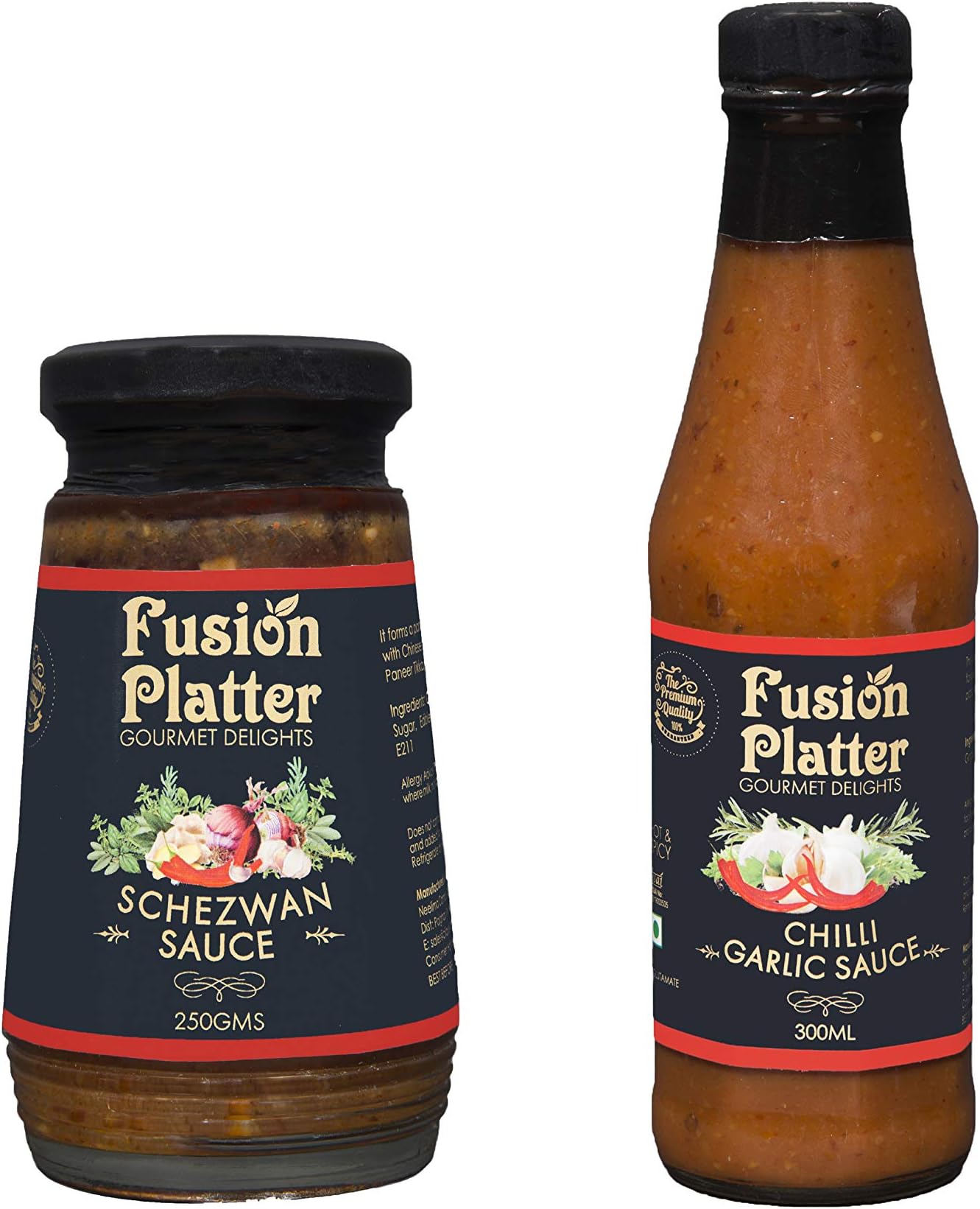 Fusion Platter Chilli Garlic Sauce, Schezwan Sauce (Combo 2)