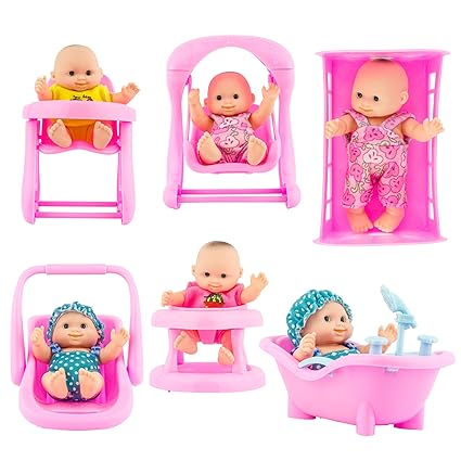 dolls cot and highchair set