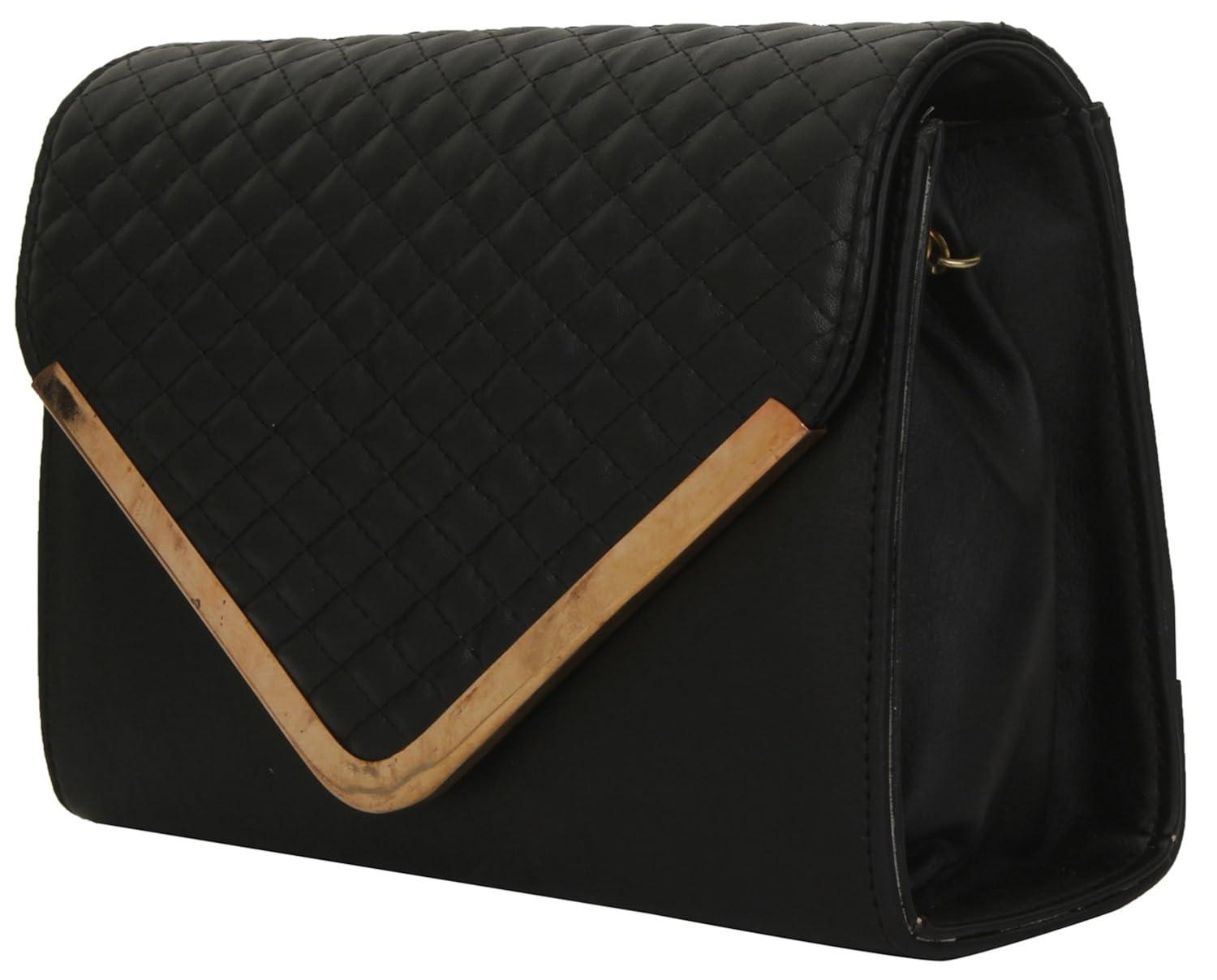 do bhai golden frame women's sling bag (black) (golden-frame-black)