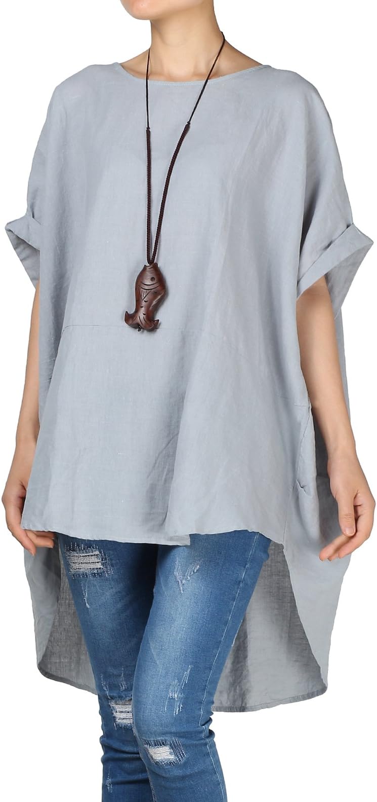 Women's Summer Lightweight Batwing Sleeve Plus Size Tunic Tops