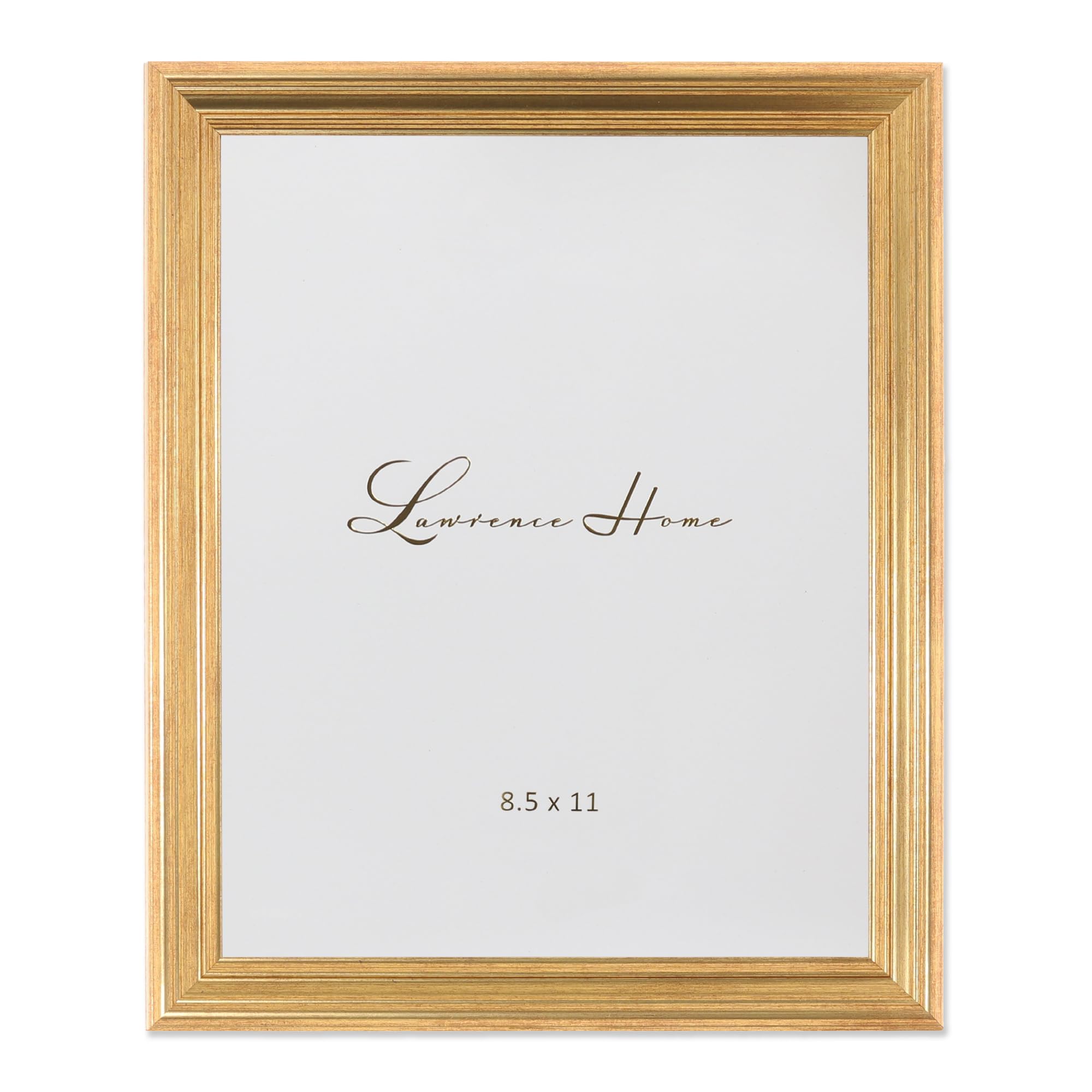 Lawrence Frames 536281 8.5x11 Sutter Burnished Gold Picture Frame