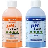 EZTOCH pH Up and Down for Plants, Hydroponic pH Adjuster, Each 250ml 8.4oz | Hydroponic Water pH Control Kit Combo, Balance pH of Soil, Plant Water, Nutrient Solution, Indoor Plant, Houseplants