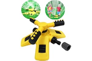 LUMSTAR Water Sprinkler for Kids and Toddlers,Summer Yard Outdoor Water Play Toys with Rotating Spray Nozzles,Outside Splashing Lawn Game for Kids Ages 3 4 5 6 7 8 Boys Girls Pets,Attaches to Garden Hose