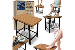 Shower Bench Shower Stool For Shaving Legs Shower Seat For Inside Shower Bathroom Bench Corner Bench Waterproof Heavy Duty Wi