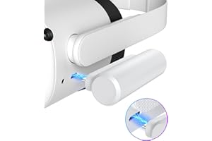 YRXVW Battery Pack Compatible with Oculus/Meta Quest 3/2/Pro Accessories, Portable Fast Charging Vr Battery Pack, Light Weight 3300mah Power Bank Battery for Oculus Extra 2-3h Gametime (White)