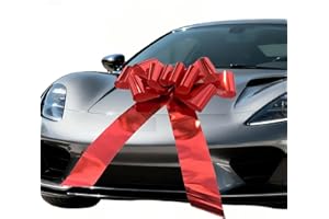 Ailuka Big Red Car Bow(30 inch, 1 Pack) - Large Christmas Bow, Giant Gift Bow for Car, Wreath, Present, Christmas Decoration, Wedding, Anniversary, Party, Birthday, Housewarming.