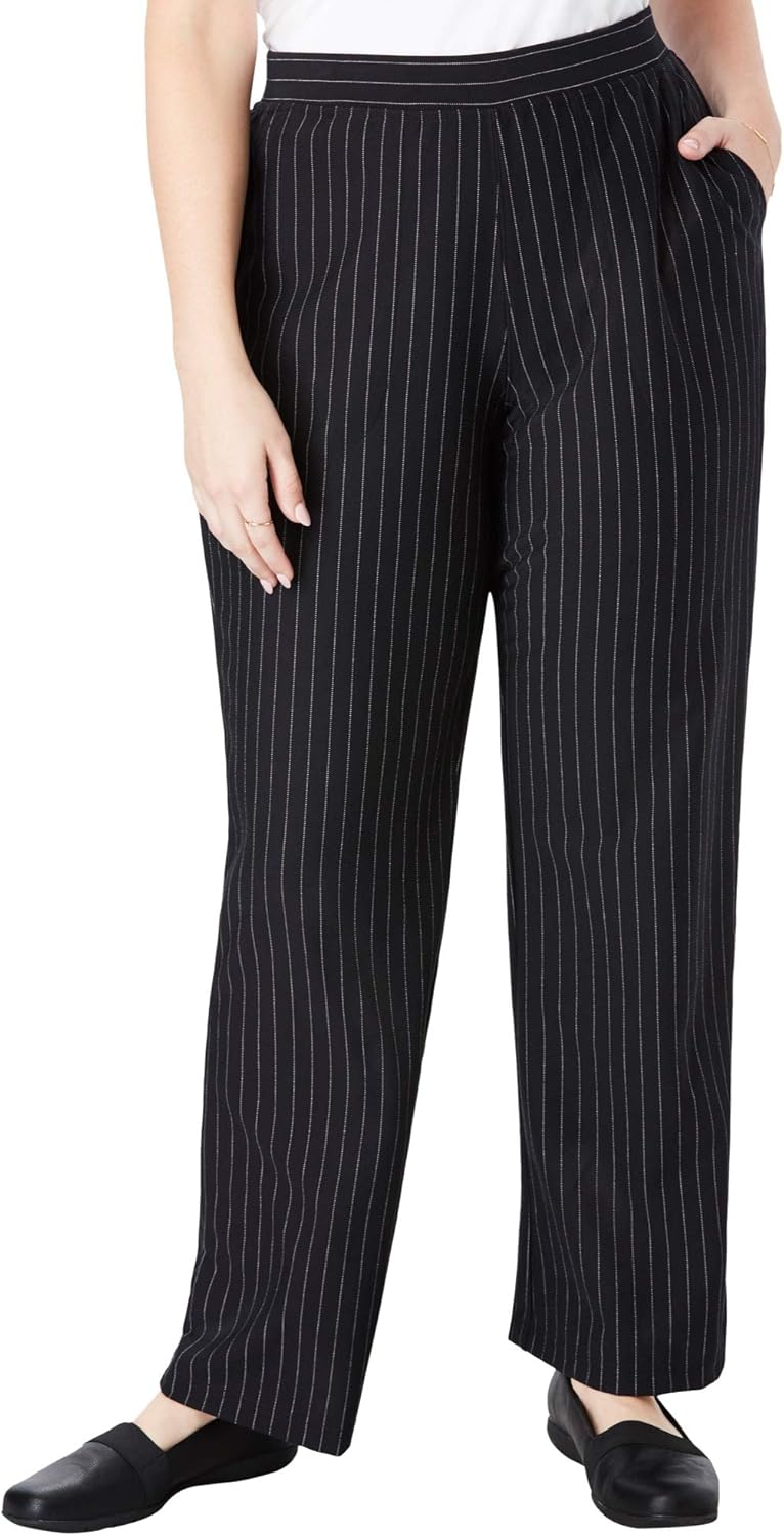 Woman Within Women's Plus Size Tall Wide Leg Ponte Knit Pant 14 T