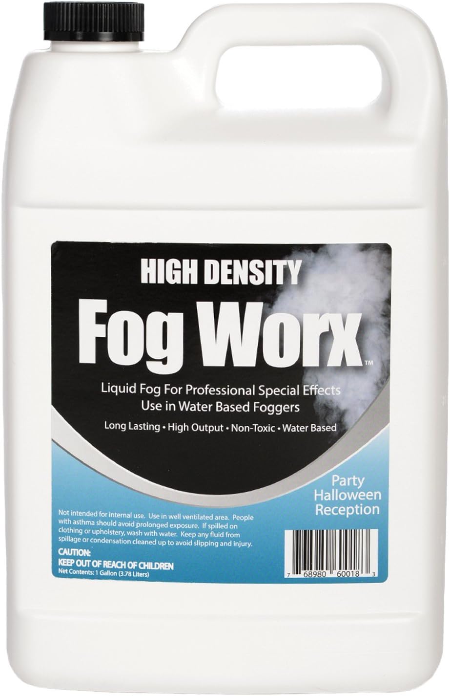 FogWorx Extreme High Density Fog Juice Gallon - Long Lasting, High Output, Odorless Water Based Fog Machine Fluid - for 400 Watt to 1500 Watt Machines: Musical Instruments