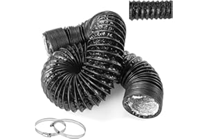 3 Inch Boat Blower Hose - Flexible Boat Exhaust Pipe for Marine Engines, Corrosion Resistant Flexible Hose(1 Pack, Black)