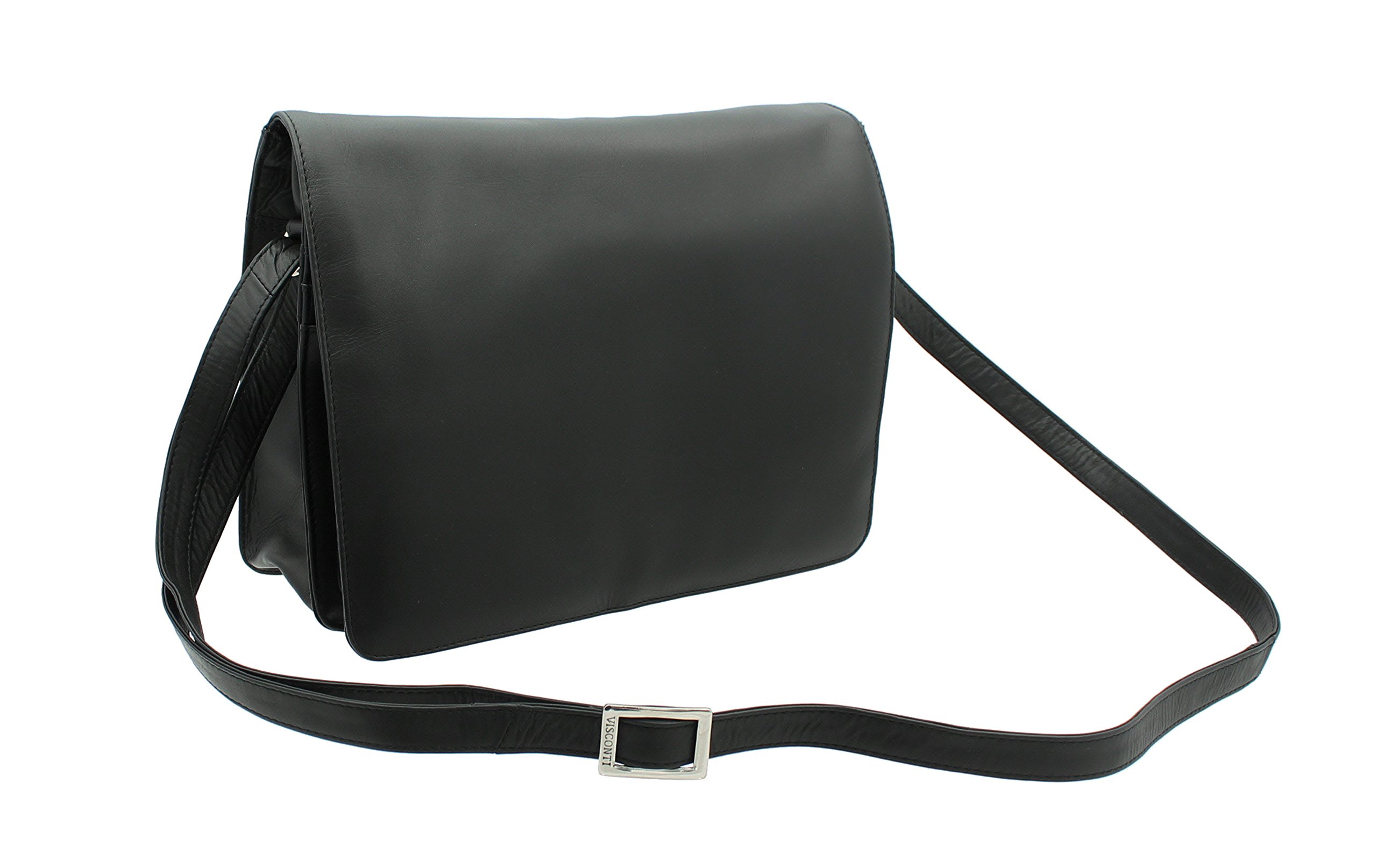 VISCONTI Leather Organiser Bag 754 Black