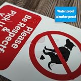 LP Lifestyle Pick Up After Your Dog Sign A4 Red 210x297mm No Holes 1mm PVC view 3