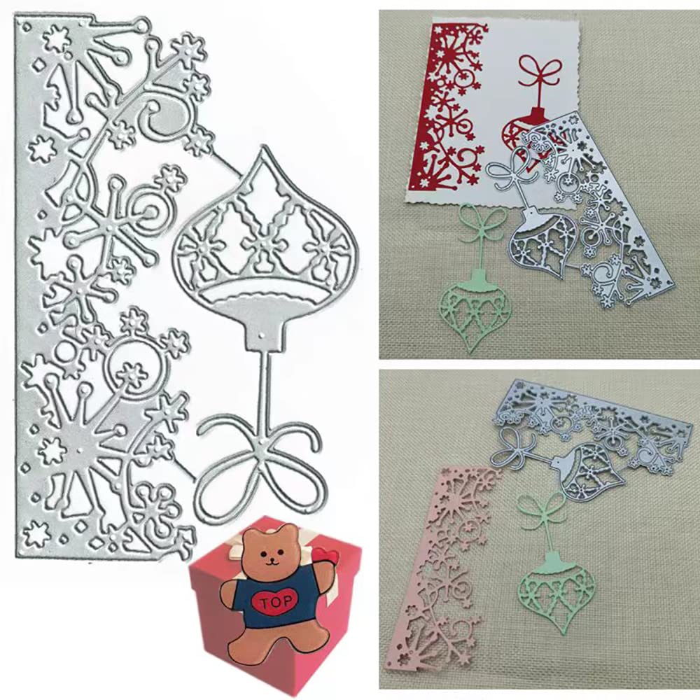 Snowflake Flower Metal Die Cuts，Snowflake Flower Party Festival Invitation Card Cutting Dies Cut Stencils for DIY Scrapbooking Photo Album Decorative Embossing Paper Dies for Card Making Templated — image 1