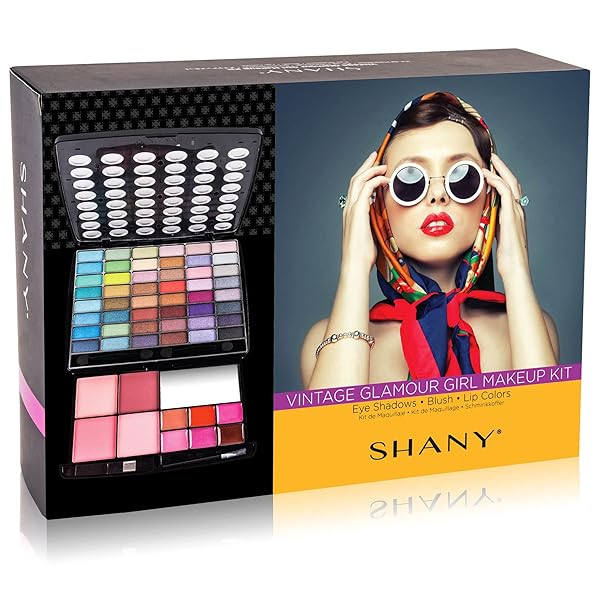 SHANY GLAMOUR GIRL MAKEUP KIT EYESHADOW BEAUTY PALETTE WITH EYE SHADOWS, BLUSHES, LIPSTICK LIP-GLOSS, MAKE UP MIRROR, COSMETICS APPLICATORS, PREMIUM GIFT PACKAGING – GLAMOUR