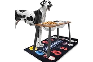 TIDANT Elevated Dog Bowls for X-Large Dogs with Spill Proof Mat 2 X-Large 3000ML(13CUPS) Stainless Steel Dog Bowls, 16.5" Tall Raised Dog Bowl Stand,Dog Food & Water Bowls for Large, Extra Large Dogs