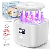 Ultrasonic Retainer Cleaner Machine, 48kHz Dental Ultrasonic Cleaner Care | Ultra Sonic Retainer Cleaner with 200ML Capacity, for Dentures, Aligners, Night Mouth Guards, Toothbrush Heads and Jewelry