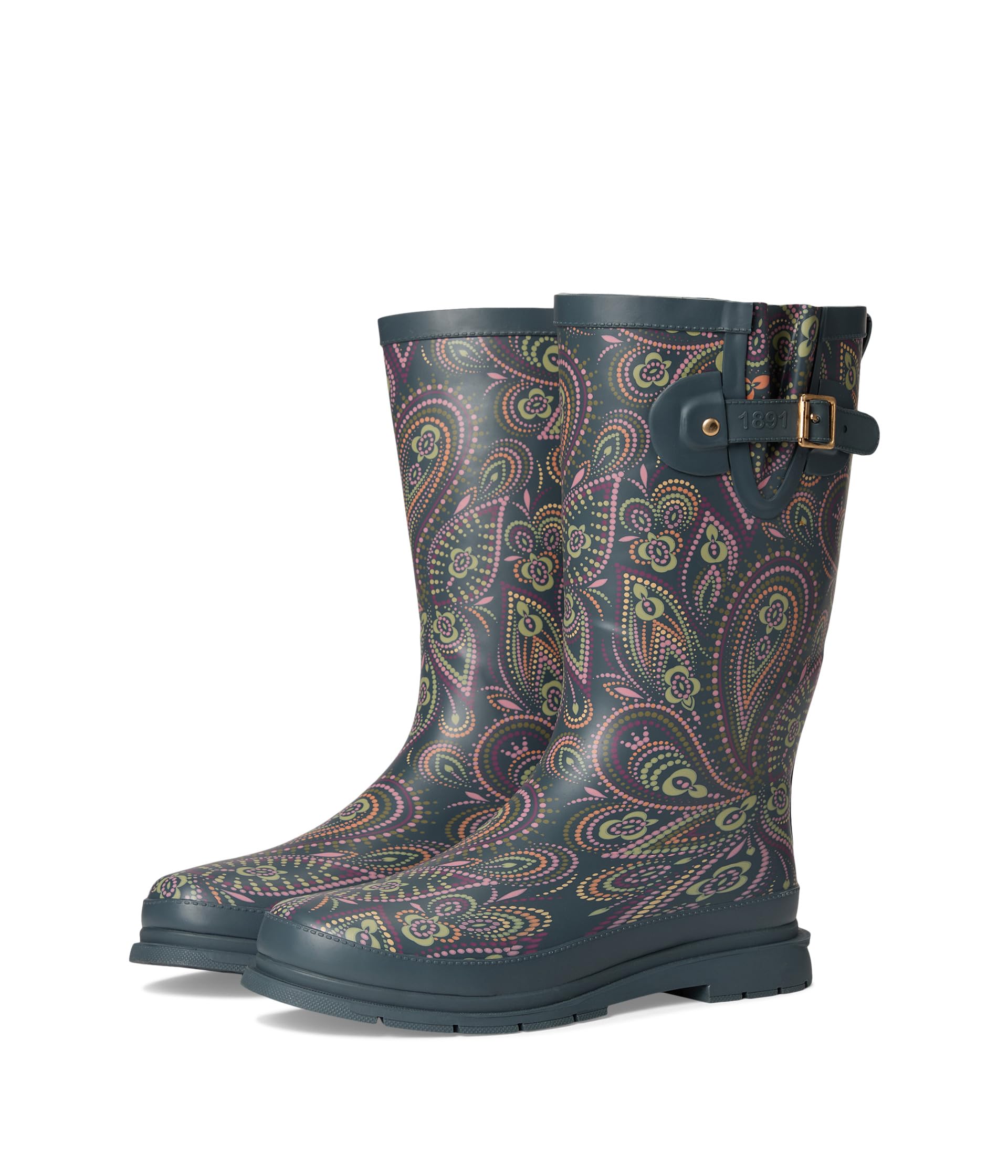 Western Chief Printed Tall Rain Boot Organic Paisley 8 M Image