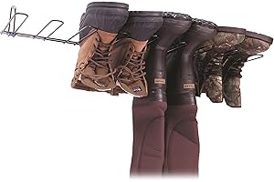 Rack'Em 4 Pair Boot Rack & Wader Hanger , 4.5"H x 35.25"W x 10.5"D