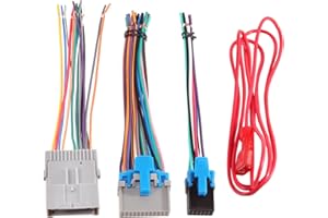 RED WOLF Radio Wring Harness Male Female Plug Fit for 2003-2007 GMC Chevy Silverado, 2005-2009 Buick Lacrosse Install Aftermarket Stereo Wire Cable Adapter Adaptor Plug Kit