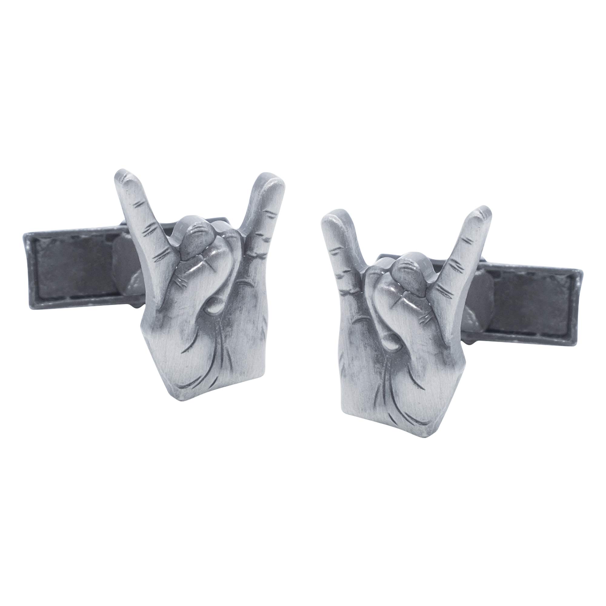 Devil's Horn Rock Salute Cufflinks in Gift Tin