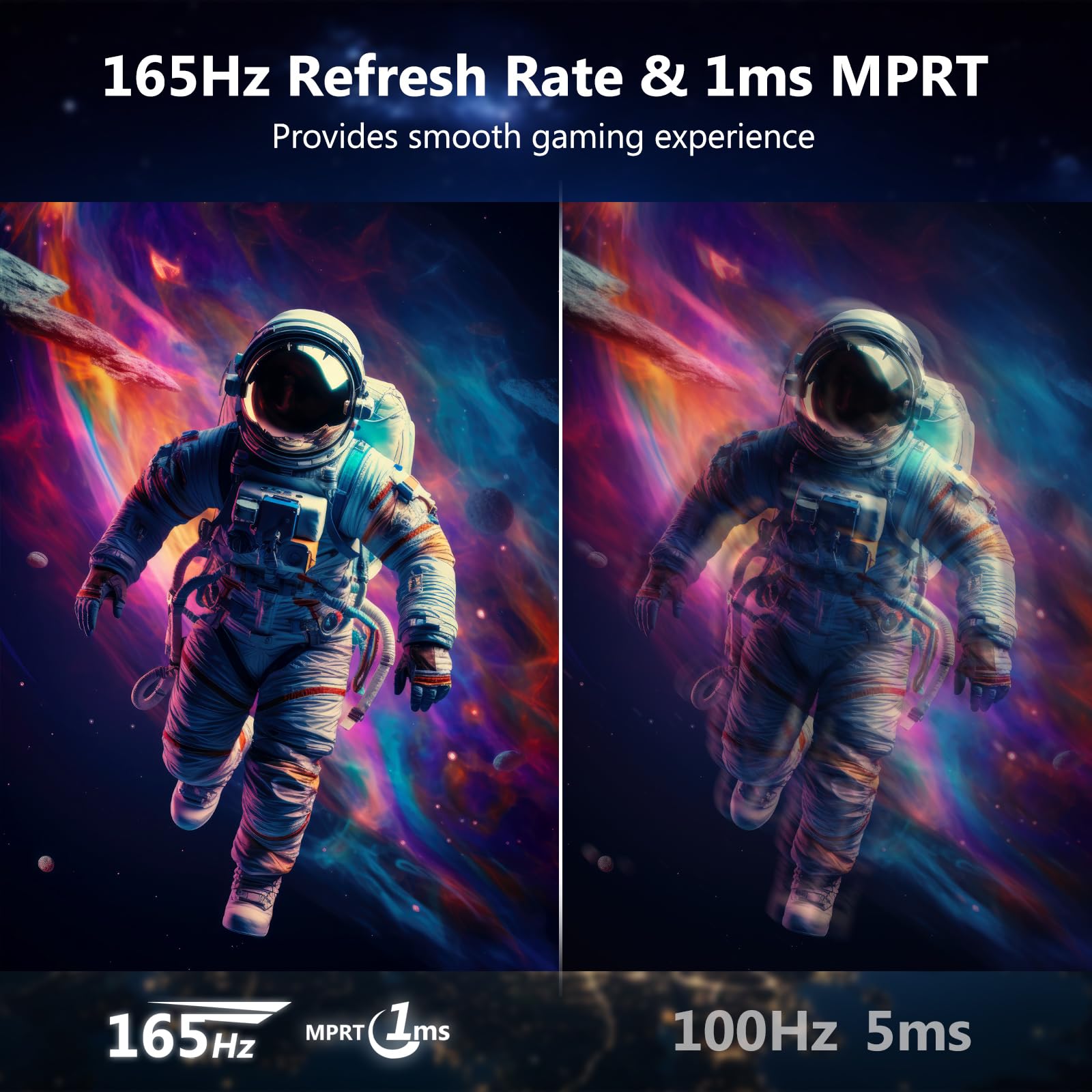 Z-Edge 34 Zoll Ultrawide Monitor UWQHD Gaming Bildschirm 165Hz 1ms MPRT, 3440x1440, 21:9 IPS, 100% sRGB, FreeSync, Pip & PBP, DisplayPort (165Hz) HDMI (100Hz), Schwarz 5