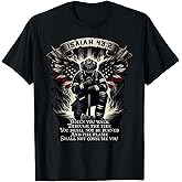 Isaiah 43 2 Firefighter Prayer fire Patriot Flag Bible Verse T-Shirt