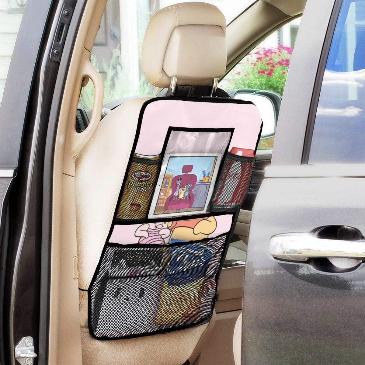 Amazon くまのプーさんとピグレット8 車用シートバックポケット 大容量 ド 取り付け簡単 多機能収納 車用収納ポケット 2枚セット ポケット ケース カバー 車 バイク