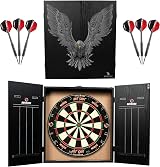 Ruthless Home Darts Centre Eagle Cabinet Dartboard 2 Darts LED Light
