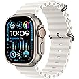 Apple Watch Ultra 2 [GPS + Cellular, 49mm] - Titanium Case With White Ocean Band, One Size (Renewed)