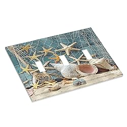 Beach Starfish Shell Sea Snail Blue Wood 3 Gang
