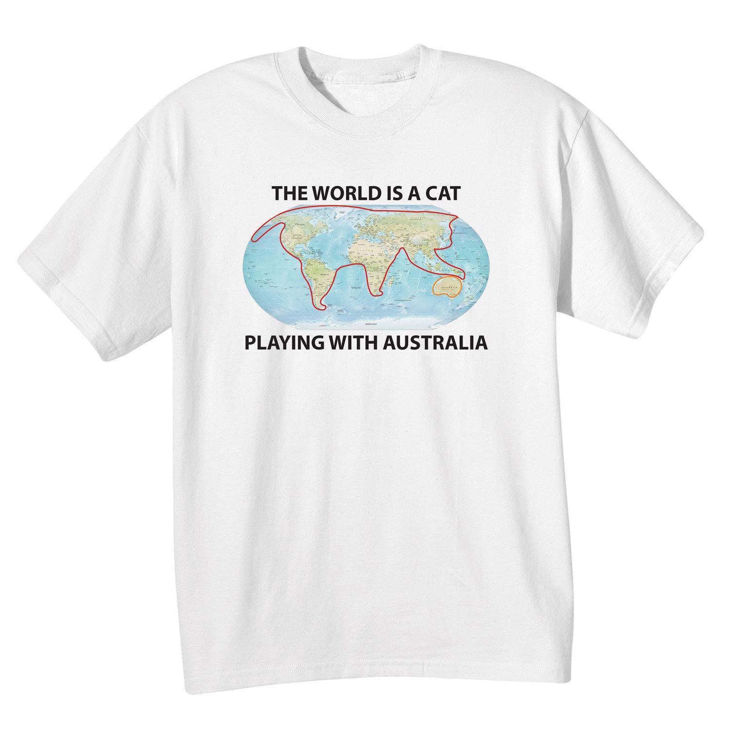 What On Earth The World Is A Cat Playing With Australia T Shirt 5724