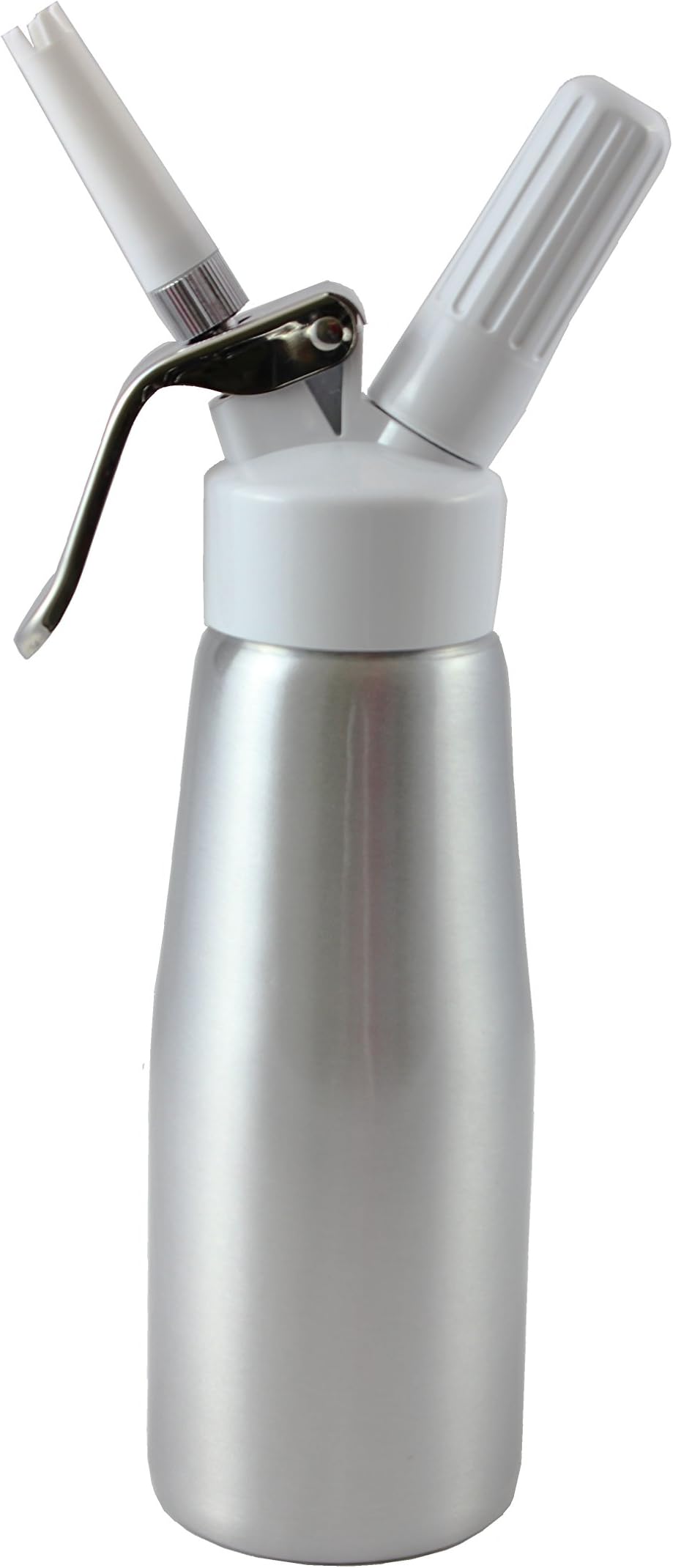 Whipped Cream Dispenser for Easy Homemade Whip Cream. Aluminum Canister, Decorating Nozzels, Cleaning Brush, Instructions, Recipes - By Chefocity