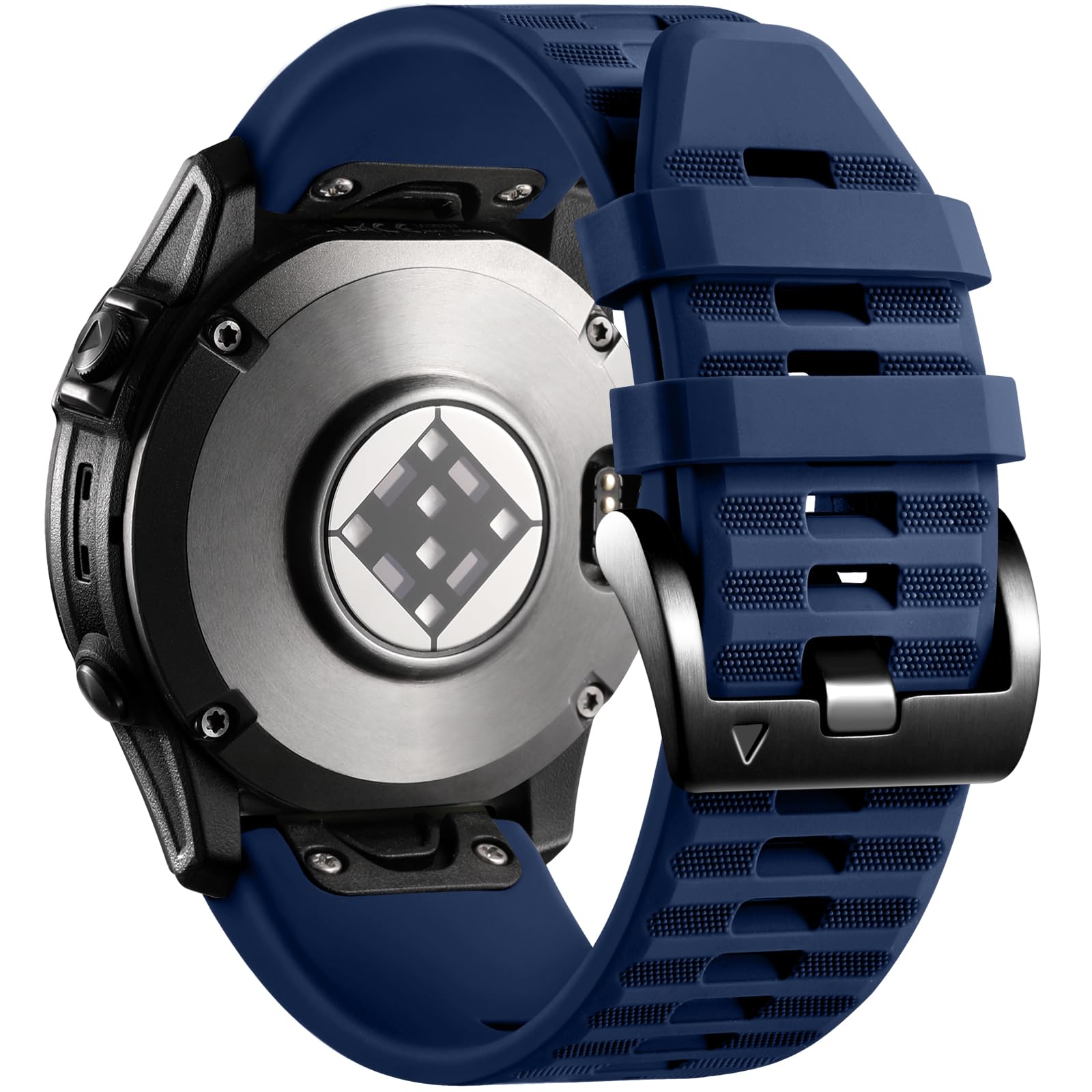 Laffav Compatible with Garmin Fenix 6 Pro Strap/Fenix 6/Fenix 8 47mm/Fenix 7 Pro/Fenix 7 Strap, Silicone 22mm QuickFit Sport Band for Garmin Epix Gen 2/Instinct 2/Forerunner 965/945, Dark Blue