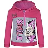 Disney Minnie Mouse Girls Half Zip Up Hoodie for Infants, Toddlers, and Big Kids