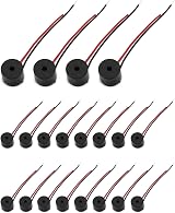 QWORK 20 Pcs Electronic Buzzer 12V 85dB Piezo Alarm 50mm Cable view 7