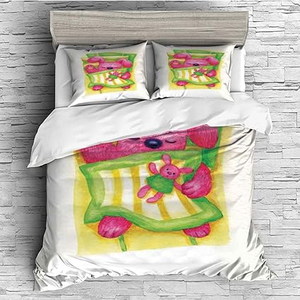 Amazon Com 3 Pieces 1 Duvet Cover 2 Pillow Shams All Seasons