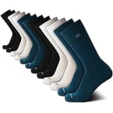 Calvin Klein Mens Crew Socks - 12 Pack Cushioned Breathable Athletic Performance Crew Socks for Men for Sports & Running