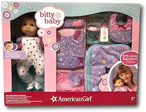 American Girl BB2 Bitty Baby Doll with 12 Piece Purple Accessory Set